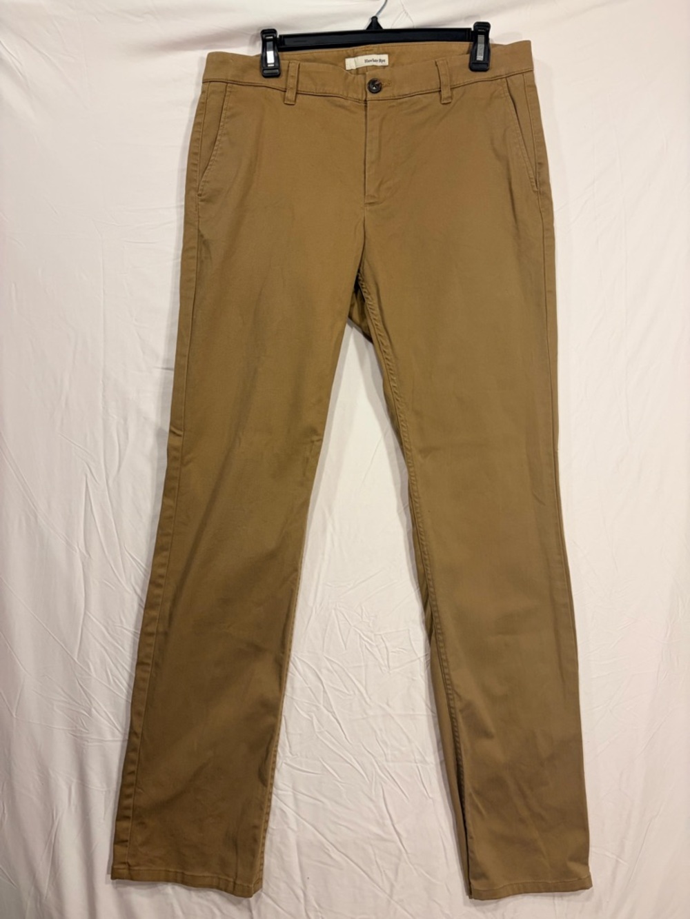 Hawker Rye Men's Khaki Chino straight leg Pants. Size 33/34